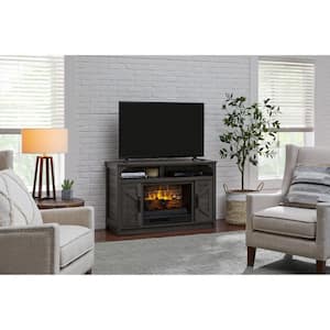 Pine Creek 48 in. Freestanding Electric Fireplace TV Stand in Gray Fawn Aged Oak