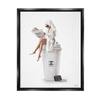 Fashion Female Pose Art Print - 16x20 Inch Framed Wall Art, Grey Wood Grain Frame - View #6