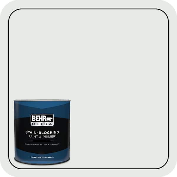 BEHR ULTRA 1 qt. #BL-W08 Frothy Surf Satin Enamel Exterior Paint & Primer