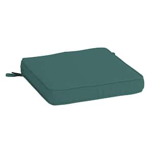 ProFoam 20 in. x 20 in. Peacock Blue Green Texture Square Outdoor Chair Cushion