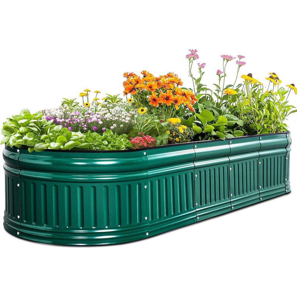 6 x 2 x1 ft. Galvanized Raised Raised Garden Bed Kit, Planter Garden Box Ou