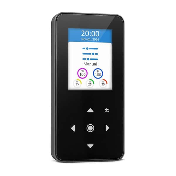 OBJLGEV 5-Channels Adjustable Controller Touch Button Control with 2.4 in. LCD Screen Daisy Chain Function for HyperReef