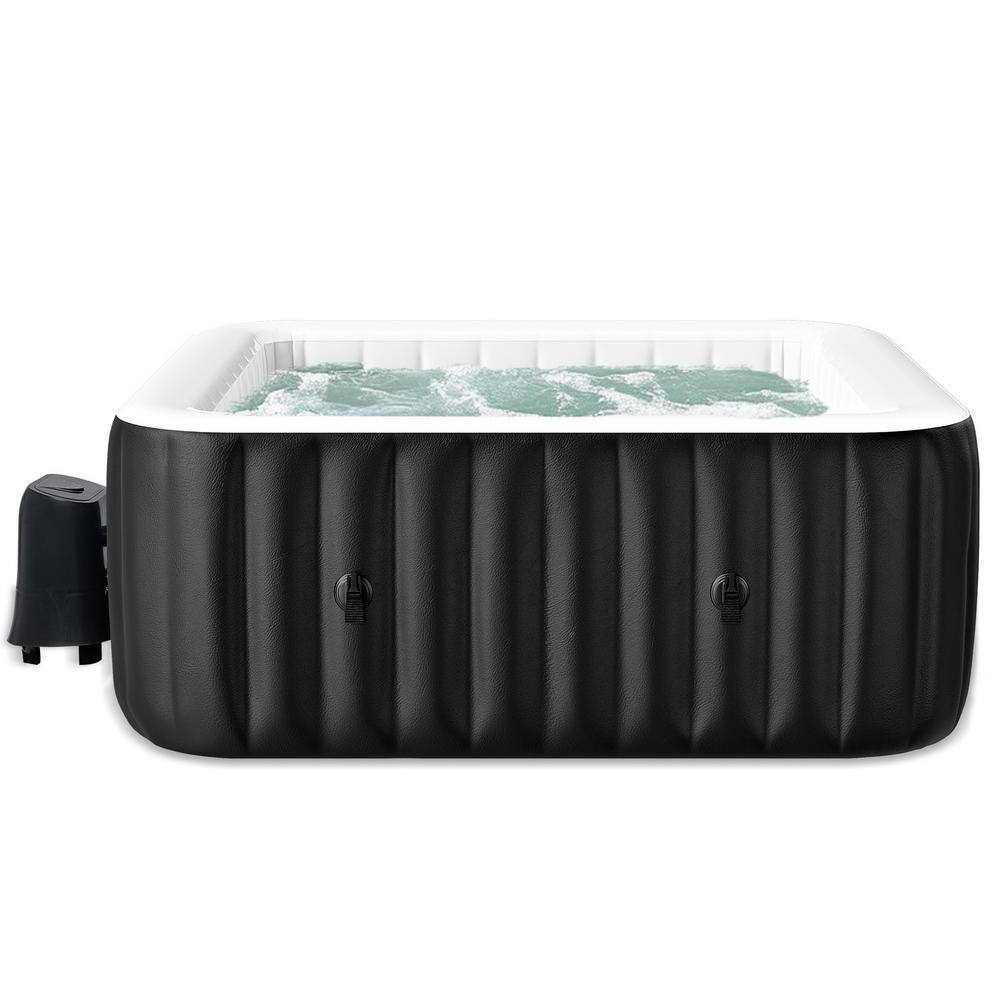 185 Gal. Inflatable Hot Tub 57 in. x 57 in. x 25 in. Portable Blow Up Hot Tub Square for 2-4 Person 110-Jet Outdoor Spa price history on PriceWatchPro
