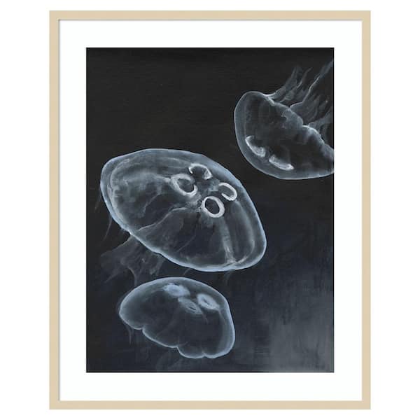 Amanti Art Jellyfish Heaven I by Michael Willett 33 in. W x 41 in. H. Wood Framed Wall Art Print Framed in Brown
