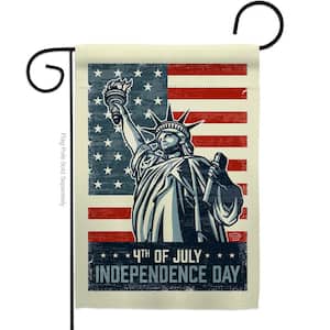 13 in. x 18.5 in. Liberty July 4th Garden Flag Double-Sided Patriotic Decorative Vertical Flags
