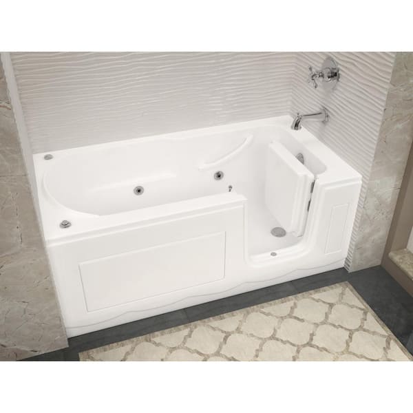 Universal Tubs Nova Heated Step In 5 Ft, Jetted Bathtub With Heater