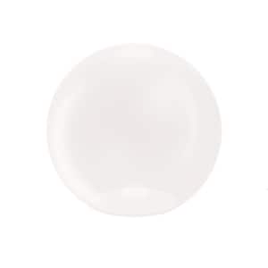 16 in. Dia Globe White Smooth Acrylic with 5.25 in. Inside Diameter Neckless Opening