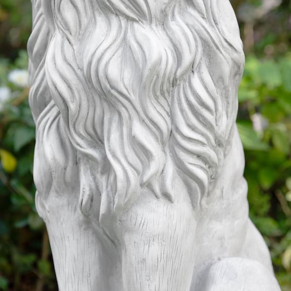 Glitzhome Set of 2-36.25 in. H Oversized MGO White Guardian
