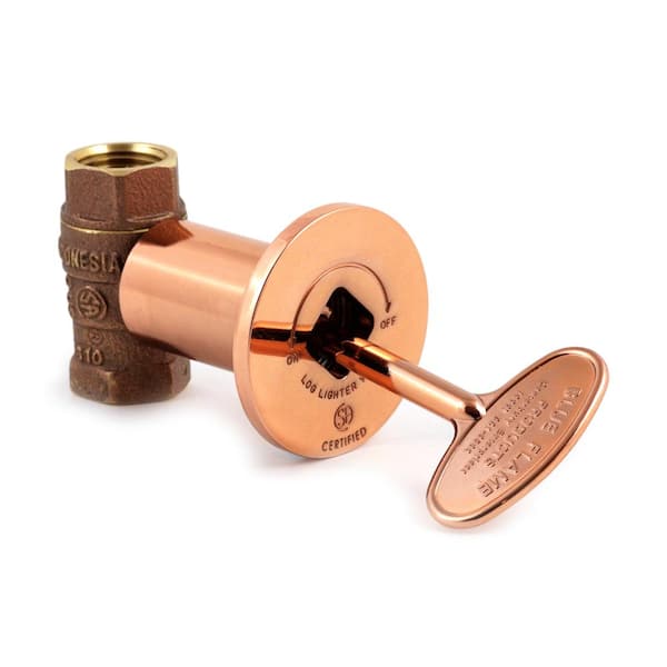 Blue Flame Multifunctional Valve Kit in Polished Copper