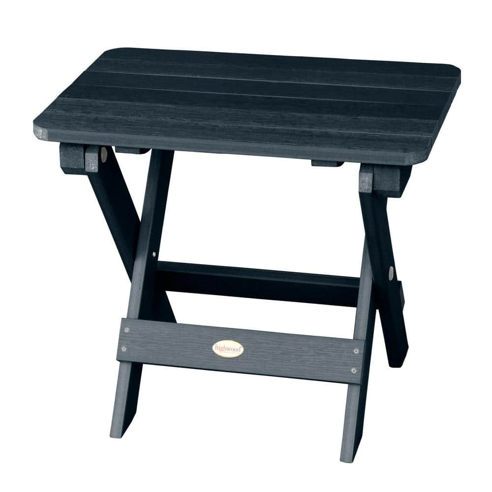 Highwood Adirondack Federal Blue Recycled Plastic Outdoor Folding Side   Highwood Outdoor Side Tables Ad Tbs1 Fbe 64 1000 