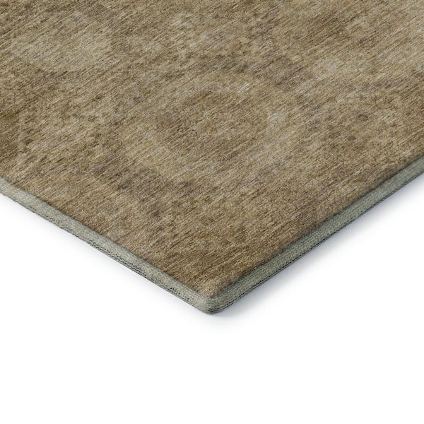 Mayfield Premium Machine Washable Abstract AMF1925 Brown 3 ft. x 5 ft. Area Rug