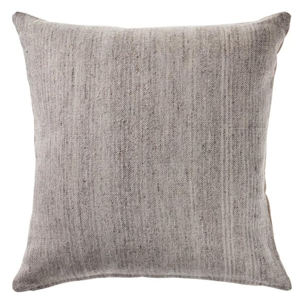 Unbranded San Gray Modern Distressed Cozy Poly-fill 20 in. x 20 in. Decorative Indoor Throw Pillow