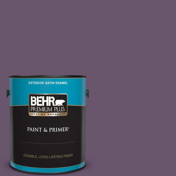 BEHR PREMIUM PLUS 1 gal. #M100-6 Vintner Satin Enamel Exterior Paint & Primer