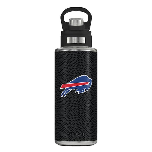 Tervis NFL BUF BILLS LOGO BK 32OZ Wide Mouth Water Bottle Powder Coated Stainless Steel Standard Lid