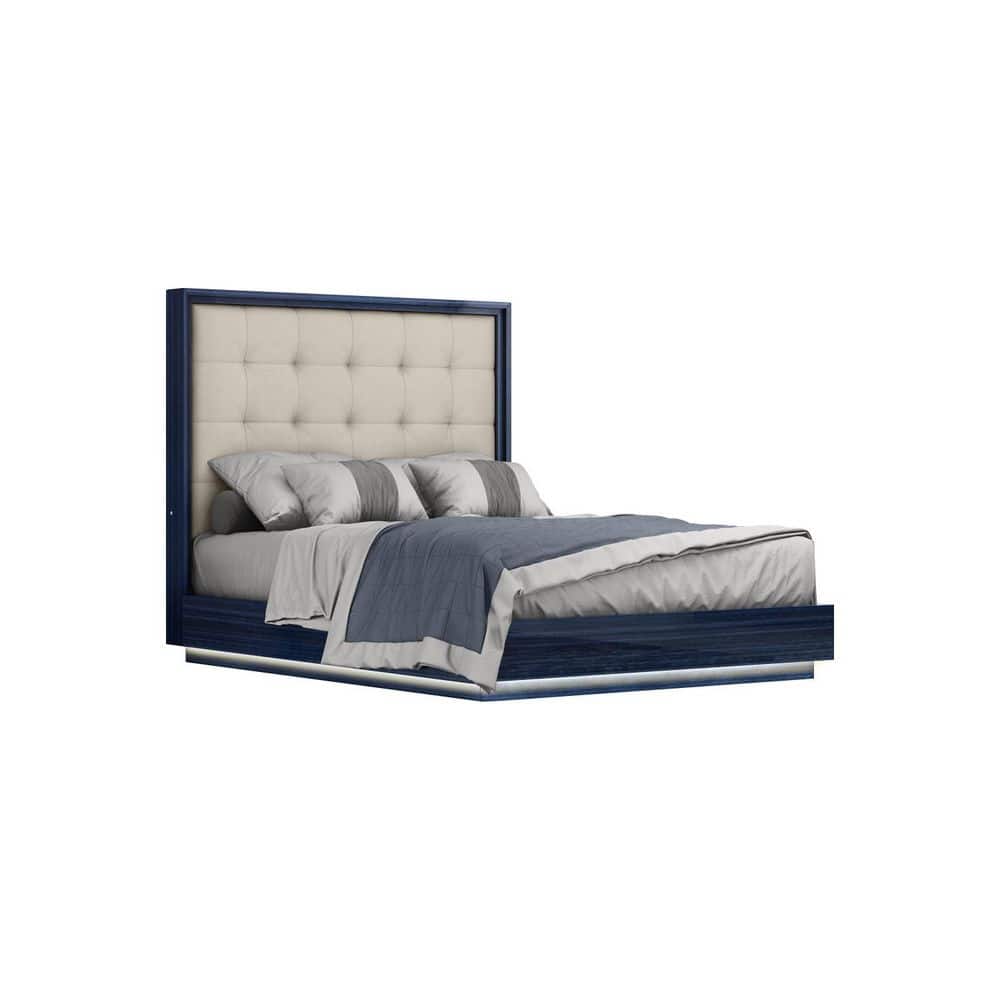 Blue Wood Frame Queen Panel Bed price history on PriceWatchPro