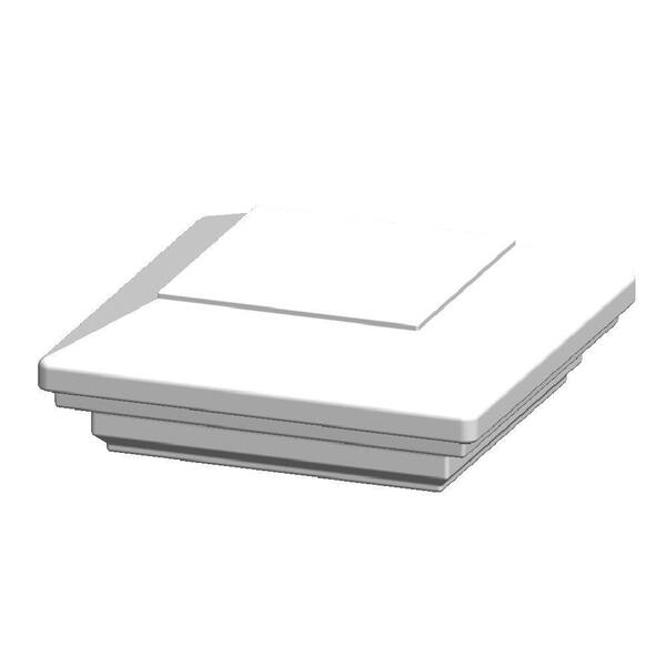 Pegatha 3.5 in. x 3.5 in. Aluminum White Flat Top Post Cap