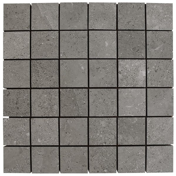 Ivy Hill Tile Iris Fossil 4 in. x 0.41 in. Matte Porcelain Floor and Wall Mosaic Tile Sample