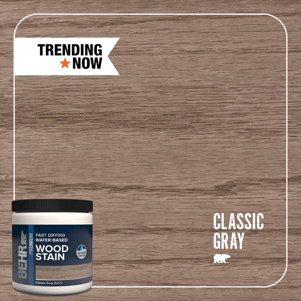 8 oz. #TIS-512 Classic Gray Transparent Water-Based Fast Drying Interior Wo