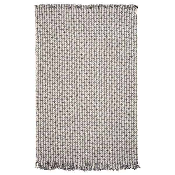 Cyra Light Gray 9 ft. x 12 ft. Striped Modern Hand-Woven Wool Area Rug