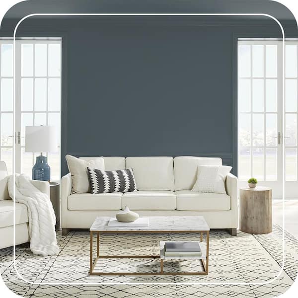 BEHR PREMIUM PLUS 8 oz. #N470-7 Submarine Gray Flat Interior