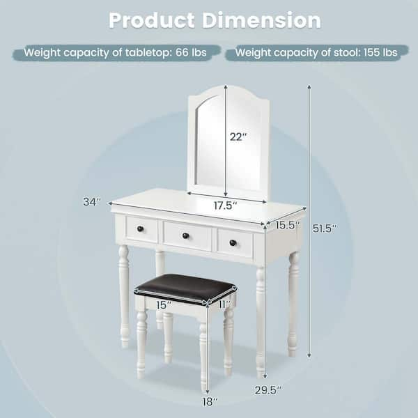 Large on sale mirrored desk