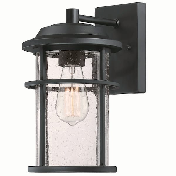 Pia Ricco 1-Light Black Outdoor Wall Lantern E26 Base Max 60-Watt (4-Pack)