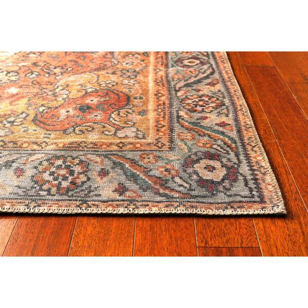 MILLERTON HOME Cayetana Rust 10 ft. x 14 ft. Vintage Distressed