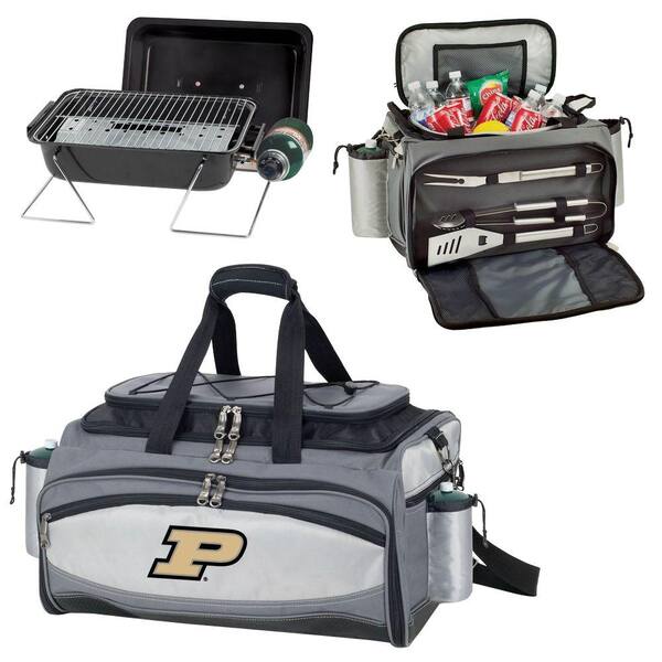 Picnic Time Purdue Boilermakers - Vulcan Portable Propane Grill and Cooler Tote by Embroidered