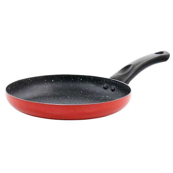 Luneta 9.5 in. Aluminum Nonstick Frying Pan in Red
