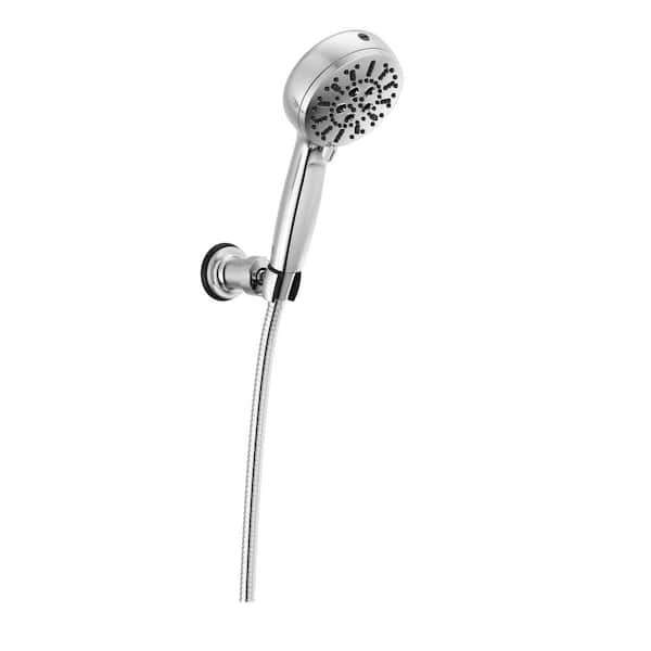 Delta 7-Spray Patterns 4.5 in. Wall Mount Handheld Shower Head 1.75 GPM with Cleaning Spray in Chrome