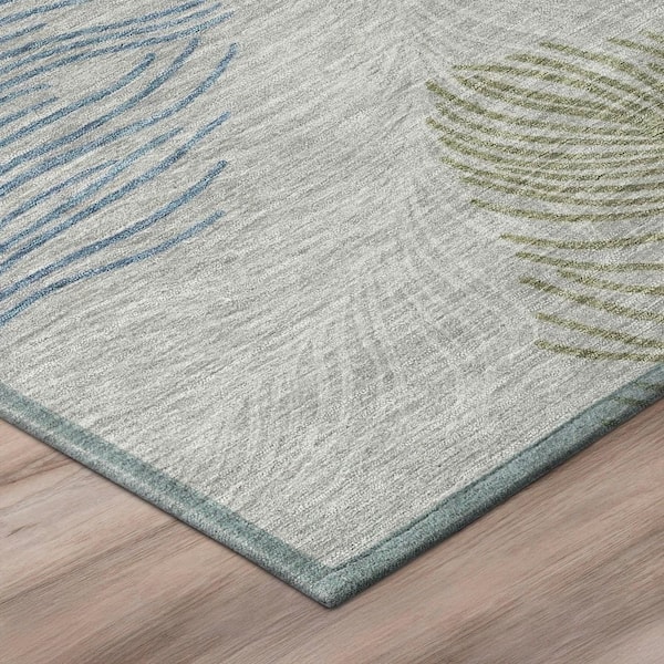 Chantille Machine Washable Indoor/Outdoor Abstract ACN3028 Silver 10 ft. x 14 ft. Area Rug