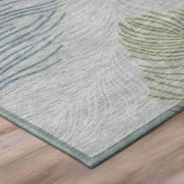 Chantille Machine Washable Indoor/Outdoor Abstract ACN3028 Silver 2 ft. x 3 ft. Accent Rug