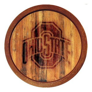 20 in. Ohio State Buckeyes Branded "Faux" Barrel Plastic Decorative Sign