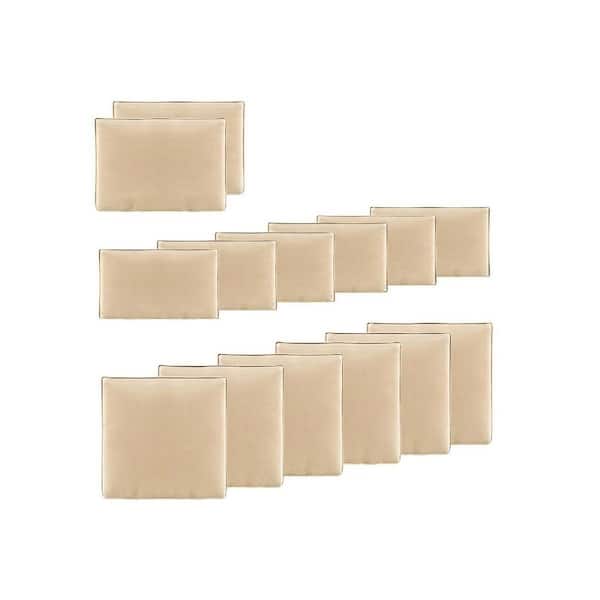 25 in. W Beige Seat Cushion Slip Sofa Covers Replacement, 14