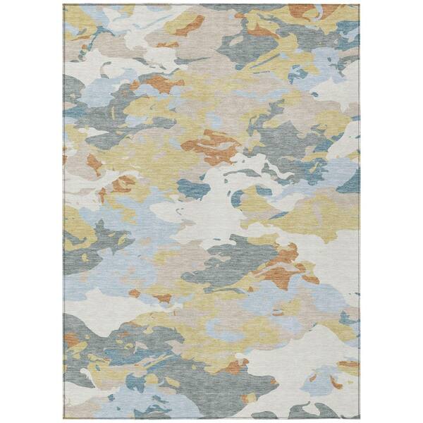 Chantille Machine Washable Indoor/Outdoor Abstract ACN2497 Ivory 3 ft. x 5 ft. Area Rug