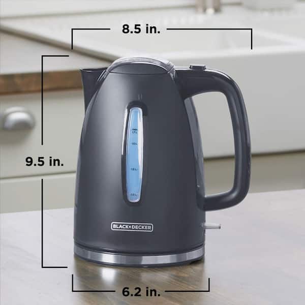  BLACK+DECKER 1.7 L STAINLESS STEEL ELECTRIC CORDLESS KETTLE:  Home & Kitchen