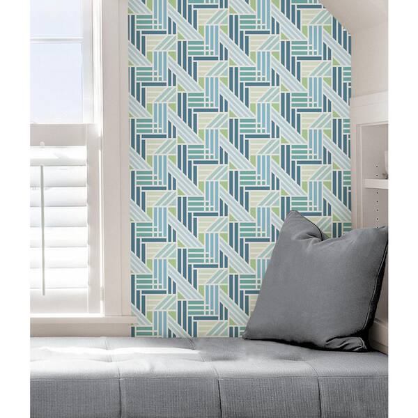 Vera Bradley Teal Geo Medallion Peel and Stick Wallpaper - image 5
