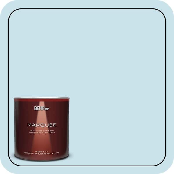 BEHR MARQUEE 1 qt. #PPL-24 Endless Sky Matte Interior Paint & Primer