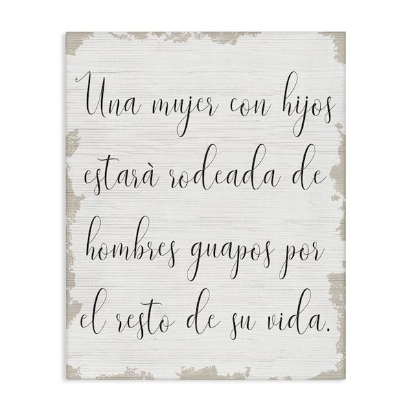 Stupell Industries Funny Boy Mom Phrase by Lil' Rue Gallery Wrapped Unframed Typography Graphic Art Print 20 in. x 16 in.