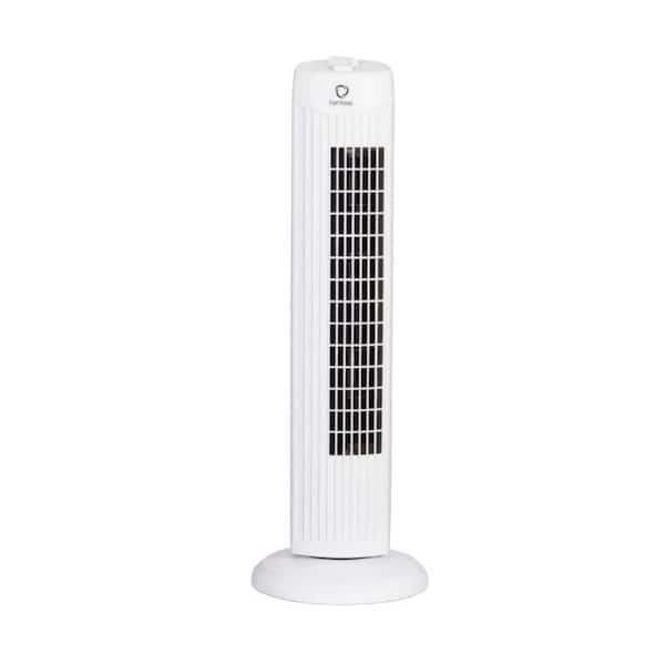 Aoibox 28 in. 3 fan speeds Tower Fan in White with Sturdy Base and Dense Netted Air Outlet