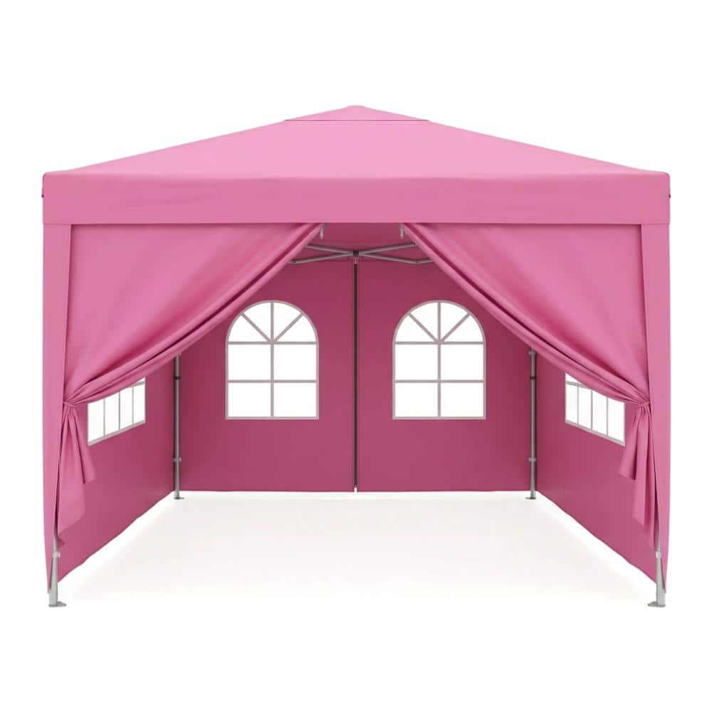Pop Up Gazebo Canopy Tent with Removable Sidewalls, Magenta Portable Outdoor Shelter with Weight Bags price history on PriceWatchPro