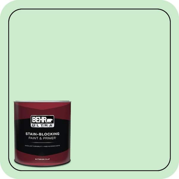 BEHR ULTRA 1 qt. #P390-2 Chilled Mint Flat Exterior Paint & Primer