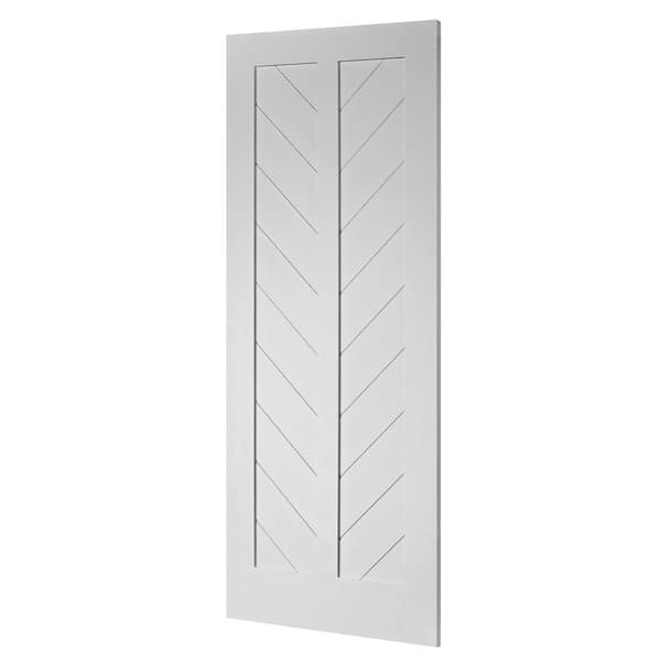 37 in. x 84 in. Chevron MDF Primed White Interior Barn Door Slab 37 in. x 84 in. Chevron MDF Primed White Interior Barn Door Slab