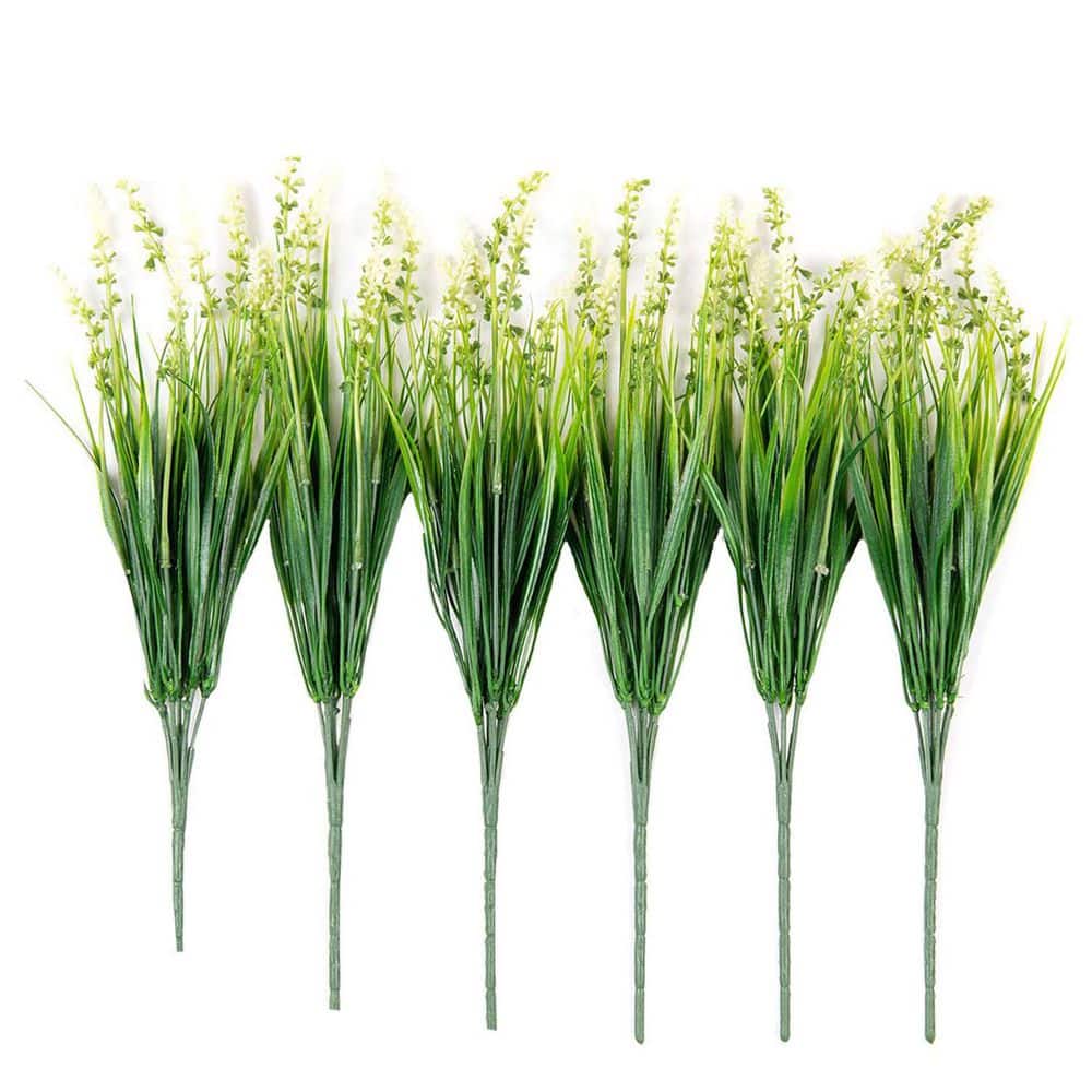 Afoxsos 4 in. H Green Artificial Monkey Grass Plant, 12 Bundles