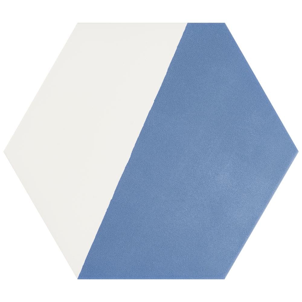 Ivy Hill Tile Eclipse Burst Blue 7.79 in. x 0.59 in. Matte Porcelain ...