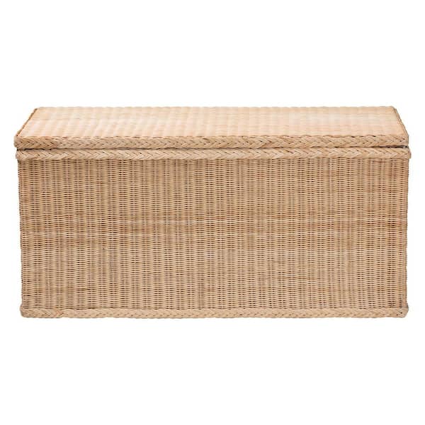bali & pari Caden Natural Rattan Ottoman 259-14271-HD - The Home Depot
