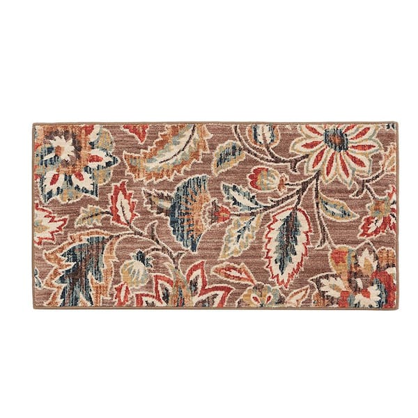 Home Decorators Collection Elyse Taupe 2 ft. x 4 ft. Floral Area Rug