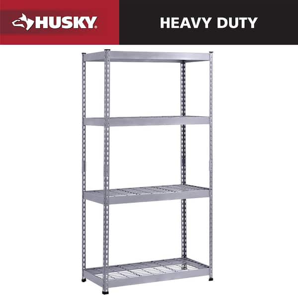 4-Tier Heavy Duty Steel Garage Storage Shelving Unit in Silver (36 in. W x 72 in. H x 18 in. D)