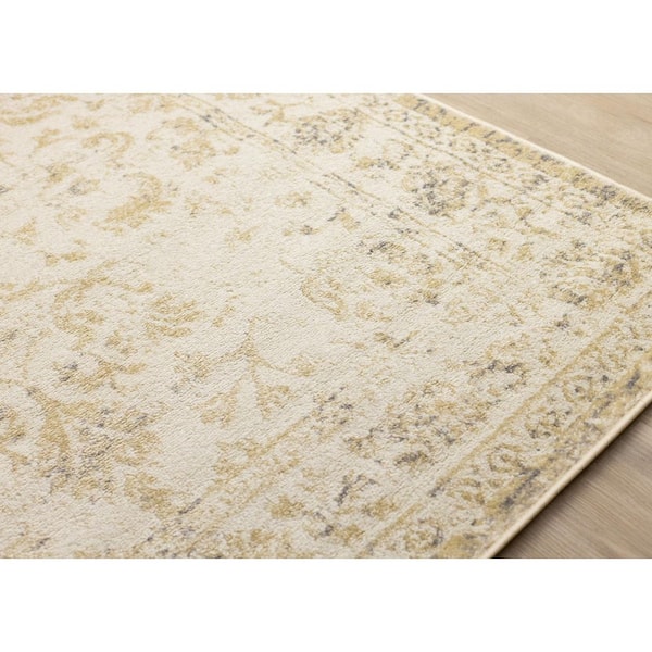 Caldera Collections 8 ft. x 11 ft. Beige Classic, Elegant Indoor Area Rug
