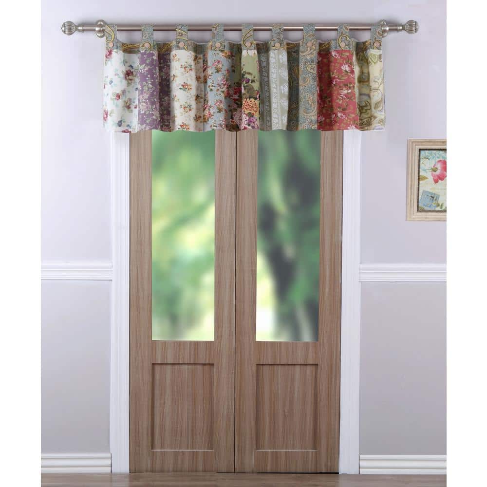 Blooming Prairie 21 in. L Cotton Valance in Multi